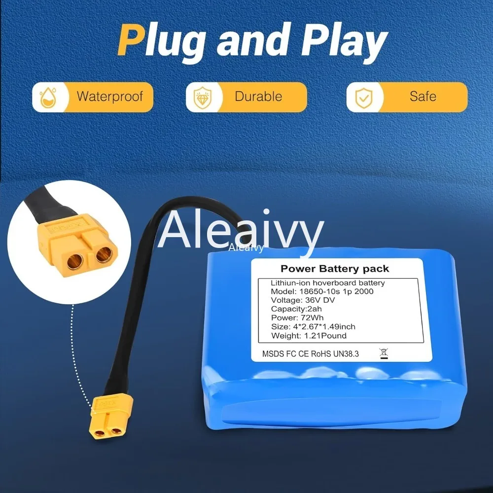 Genuine 36V 3000mAh 10s1p Battery Packs Rechargeable Lithium Ion Battery for Electric Self Balancing Scooter HoverBoard Unicycle
Genuine 36V 3000mAh 10s1p Battery Packs Rechargeable Lithium Ion Battery for Electric Self Balancing Scooter HoverBoard Unicycle