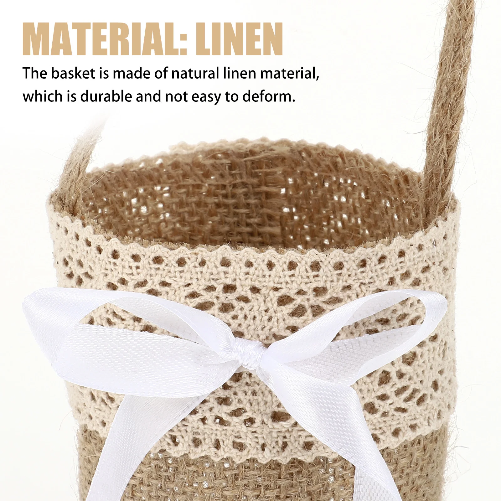 3pcs Linen Basket Natural Burlap Storage Baskets For Wedding Flower Girl Handheld Basket Rustic Party Decor Eggs Fruits Candy
3pcs Linen Basket Natural Burlap Storage Baskets For Wedding Flower Girl Handheld Basket Rustic Party Decor Eggs Fruits Candy