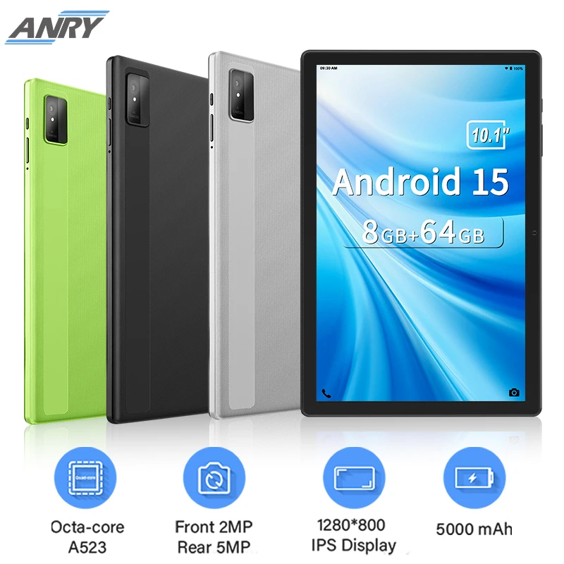ANRY 10.1 Inch Tablet Octa-core Android 15 8GB(4+4 Expand) RAM+64GB ROM 5000Mah IPS Display A523 Dual Camera 5G Wifi 6 Tablet
ANRY 10.1 Inch Tablet Octa-core Android 15 8GB(4+4 Expand) RAM+64GB ROM 5000Mah IPS Display A523 Dual Camera 5G Wifi 6 Tablet