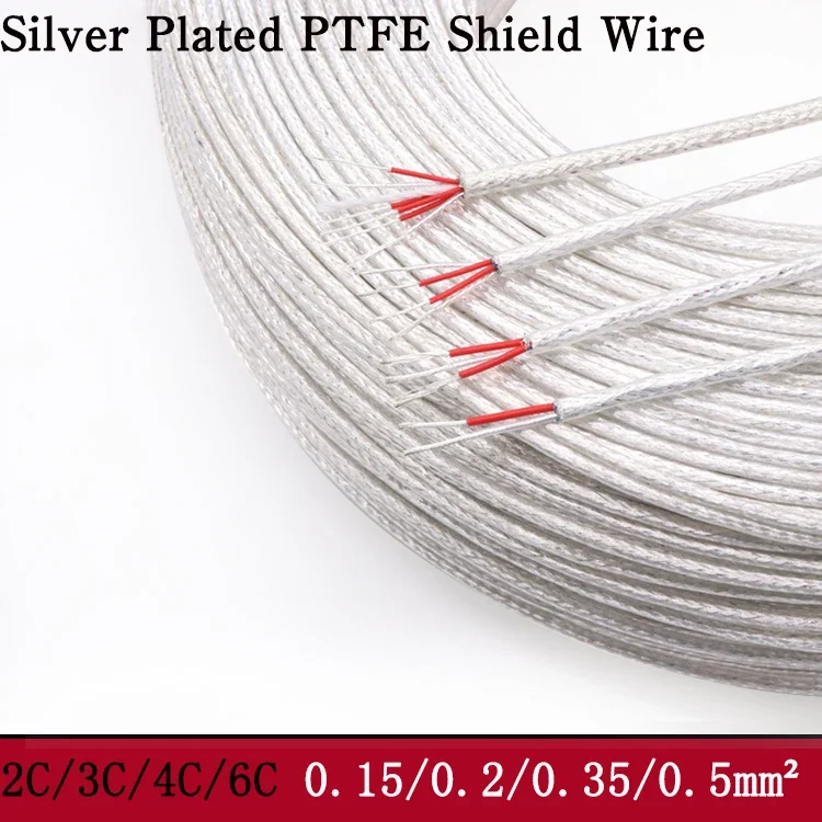 0.15~0.5mm High Purity Silver Plated OFC PTFE Shielded Wire 2 3 4 6 cores Hifi Audio DIY Amplifier Speaker Headphone Line Cable
0.15~0.5mm High Purity Silver Plated OFC PTFE Shielded Wire 2 3 4 6 cores Hifi Audio DIY Amplifier Speaker Headphone Line Cable