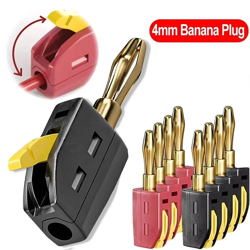1/2/4/6Pcs Solder Free Banana Plug Quick Connect Jack Audio Gold Plated Copper Speakers Amplifier 4mm 32A Banana Connetor Plugs
1/2/4/6Pcs Solder Free Banana Plug Quick Connect Jack Audio Gold Plated Copper Speakers Amplifier 4mm 32A Banana Connetor Plugs