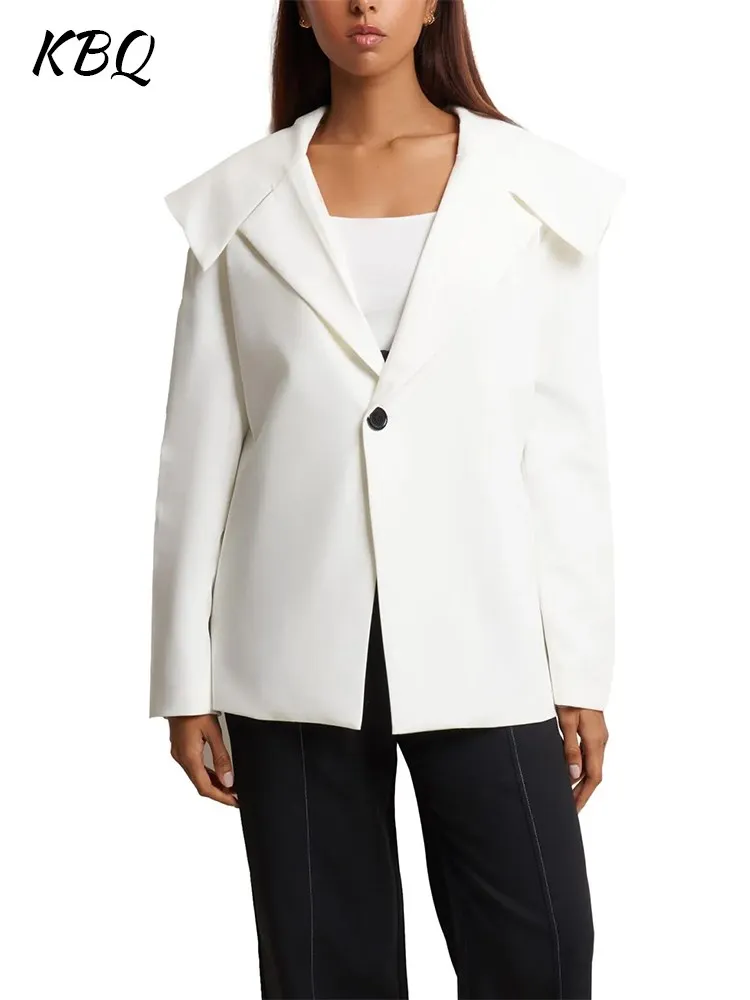 KBQ Spliced Button Loose Hollow Out Blazer For Women Notched Collar Long Sleeve Solid Temperament Blazers Female Fashion Style
KBQ Spliced Button Loose Hollow Out Blazer For Women Notched Collar Long Sleeve Solid Temperament Blazers Female Fashion Style