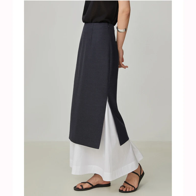 Ele ey Texture Splice Comfortable Pure Cotton Design Color Blo f Skirt High Waist A-Line Midi Skirt for Women
Ele ey Texture Splice Comfortable Pure Cotton Design Color Blo f Skirt High Waist A-Line Midi Skirt for Women