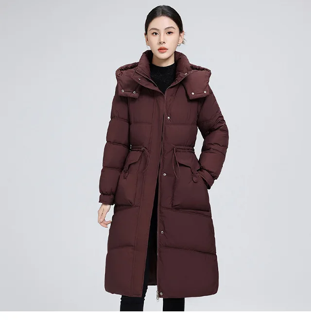 Winter Cotton Hoodies Long Snow Parkas Women Knee-length padded Puffer Jacket Thicken Warm Jacket Female Casual Coat
Winter Cotton Hoodies Long Snow Parkas Women Knee-length padded Puffer Jacket Thicken Warm Jacket Female Casual Coat