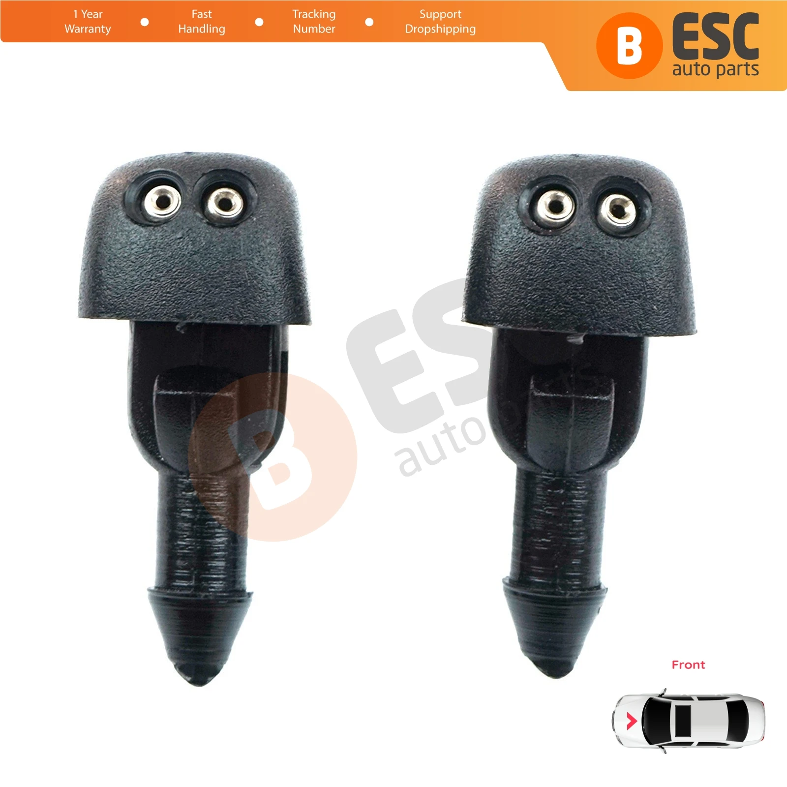 ESP524 2 Pcs Front Window Windshield Wiper Water Nozzle Spray Jets for Ford Transit T E 1985-2000 Tourneo 1994-2014 86VB17666BB
ESP524 2 Pcs Front Window Windshield Wiper Water Nozzle Spray Jets for Ford Transit T E 1985-2000 Tourneo 1994-2014 86VB17666BB