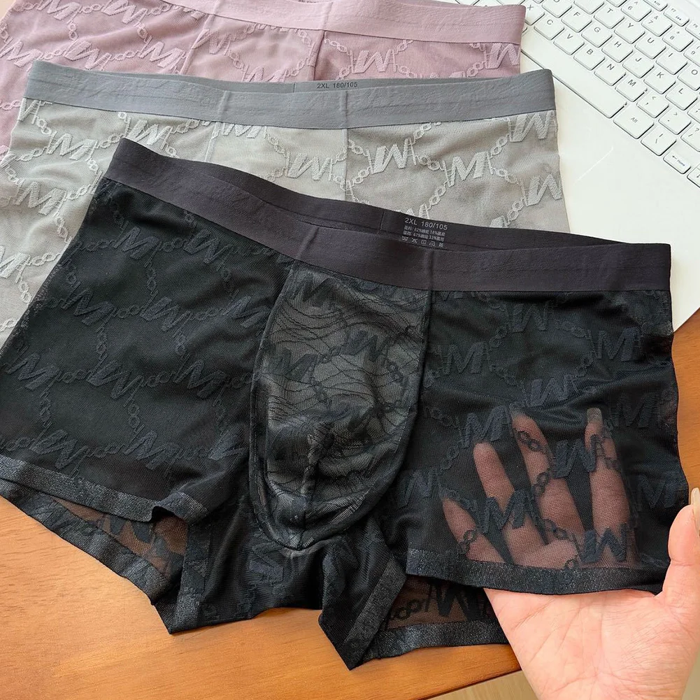 Men Jacquard Mesh Boxer Shorts Sissy Ultra-thin Cooling Extreme Night Underwear Panties Sheer Trunks Breathable Men's Clothing
Men Jacquard Mesh Boxer Shorts Sissy Ultra-thin Cooling Extreme Night Underwear Panties Sheer Trunks Breathable Men's Clothing