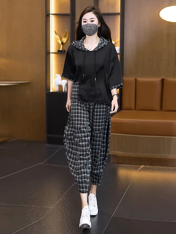 Fashionable Casual Two-Piece Set Women's Clothing Slimming Ensemble Short Sleeve Overhead Winter Season Brand 10COM
Fashionable Casual Two-Piece Set Women's Clothing Slimming Ensemble Short Sleeve Overhead Winter Season Brand 10COM