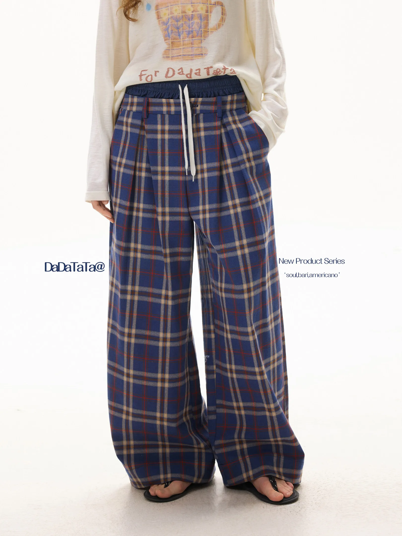 Spring New plus Size Women's Plaid Wide Leg Pants Holiday Style Natural Waist Cotton Trousers Commute Style Simple Design
Spring New plus Size Women's Plaid Wide Leg Pants Holiday Style Natural Waist Cotton Trousers Commute Style Simple Design