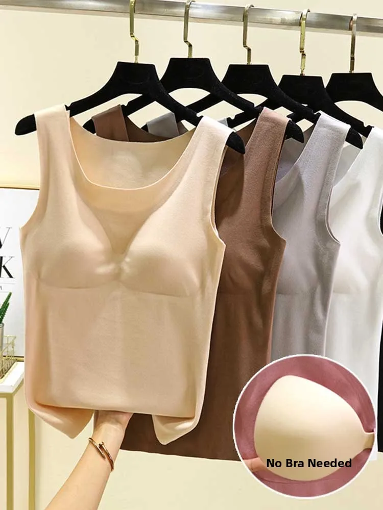 Fleece Lined Thermal Vest Women's round Neck Bralette No Sleeve German Velvet Warmth Base Shirt Inner Wear Slim Fit Cold Proof
Fleece Lined Thermal Vest Women's round Neck Bralette No Sleeve German Velvet Warmth Base Shirt Inner Wear Slim Fit Cold Proof