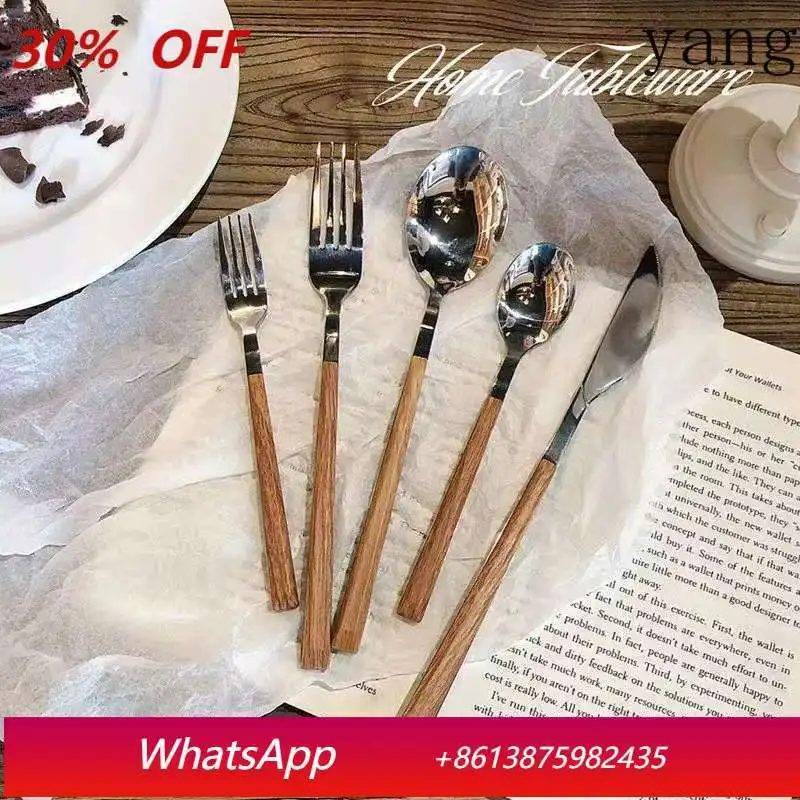 Yjq 3pcs steak tableware knife and fork set three-piece set household stainless steel long handle dessert spoon
Yjq 3pcs steak tableware knife and fork set three-piece set household stainless steel long handle dessert spoon