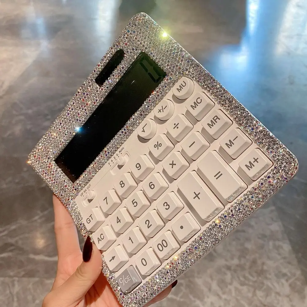 Shiny Rhinestone Calculator Dual Power Multifunctional Solar Desktop Calculator Efficient Calculation Portable
Shiny Rhinestone Calculator Dual Power Multifunctional Solar Desktop Calculator Efficient Calculation Portable