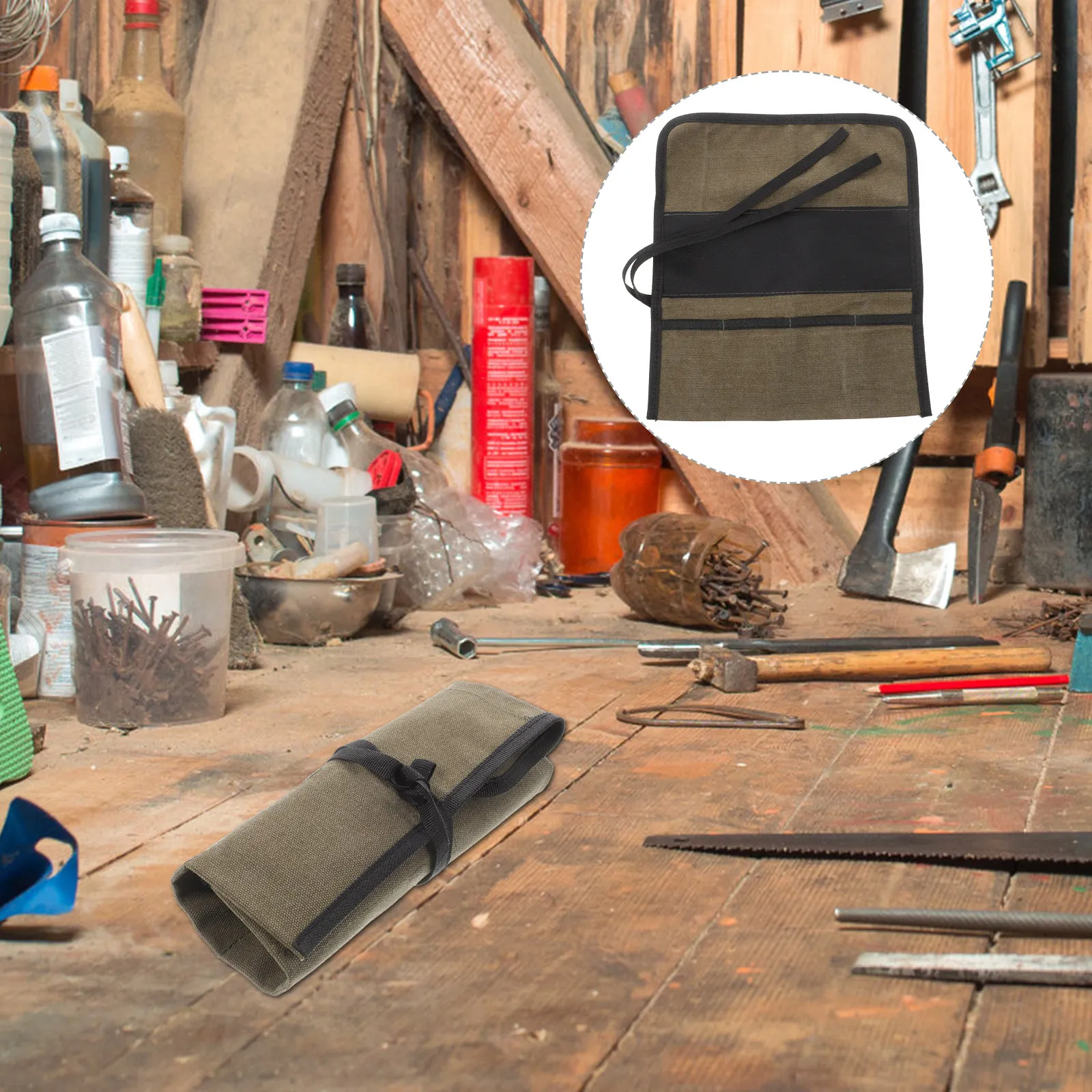 Сумка-органайзер для инструментов из прочного холста, для хранения гаечных ключей, отверток, плоскогубцев, для использования в мастерской и гараже
Сумка-органайзер для инструментов из прочного холста, для хранения гаечных ключей, отверток, плоскогубцев, для использования в мастерской и гараже