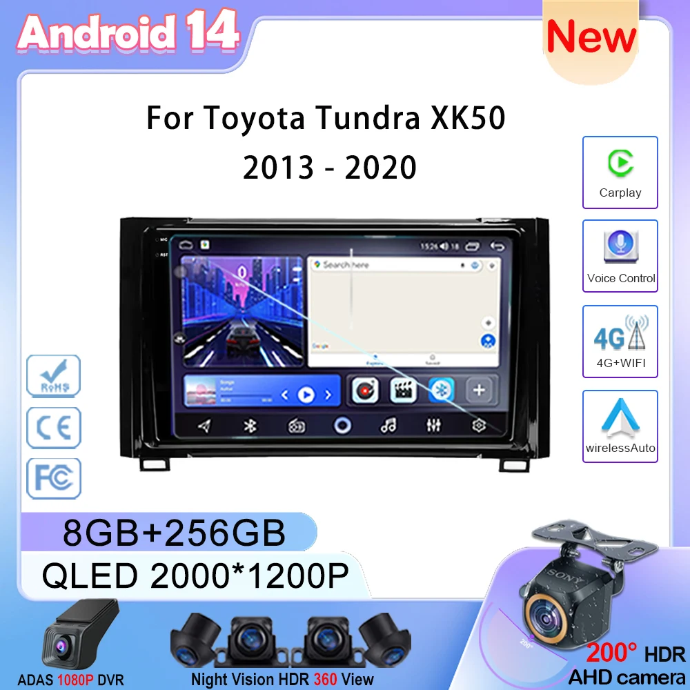 Автомобильный радиоприемник Android 13 для Toyota Tundra XK50 2013-2020, мультимедийный плеер, GPS, беспроводной Carplay, Android Auto QLED 4G
Автомобильный радиоприемник Android 13 для Toyota Tundra XK50 2013-2020, мультимедийный плеер, GPS, беспроводной Carplay, Android Auto QLED 4G