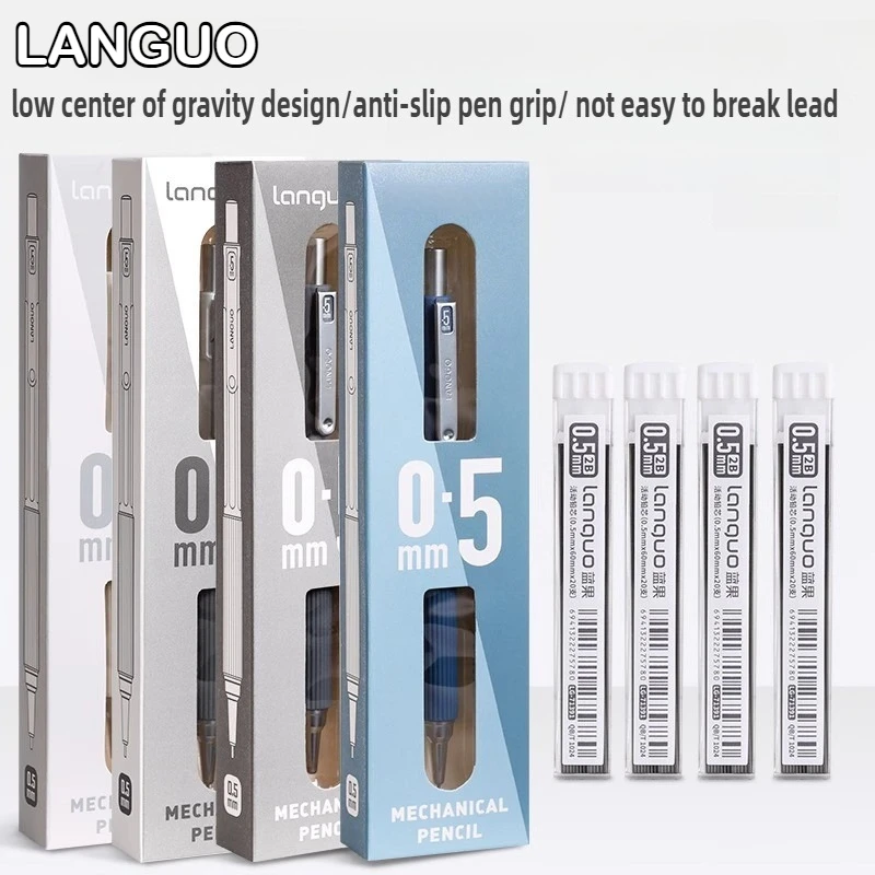 LANGUO Low Gravity Metal Mechanical Pencil Drawing Soft Grip 0.3/0.5/0.7mm HB Pencil Set with Leads Stationery School Supplies
LANGUO Low Gravity Metal Mechanical Pencil Drawing Soft Grip 0.3/0.5/0.7mm HB Pencil Set with Leads Stationery School Supplies
