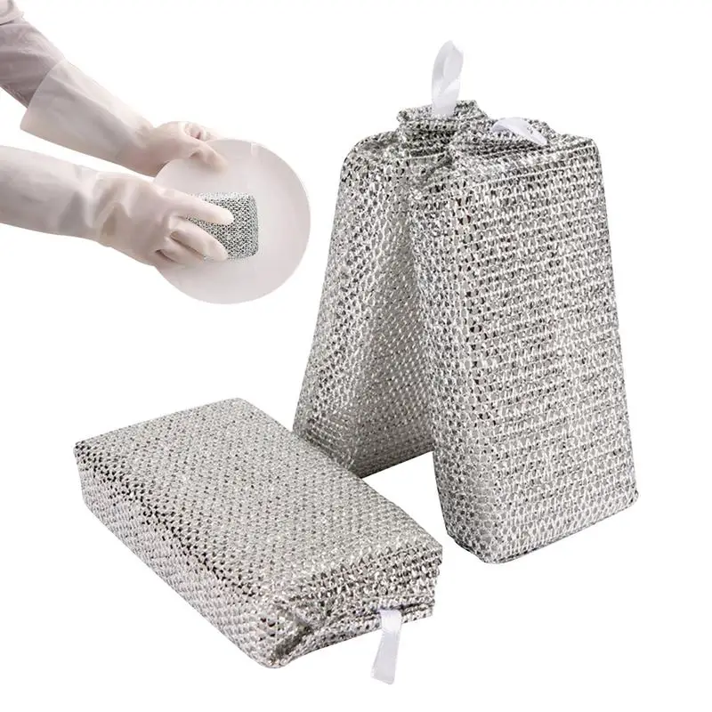 3pcs Thickened Steel Wire Cleaning Cloth Non-Scratch Iron Microfiber Mesh Dishrag Washing Pot Rags Kitchen Towel
3pcs Thickened Steel Wire Cleaning Cloth Non-Scratch Iron Microfiber Mesh Dishrag Washing Pot Rags Kitchen Towel