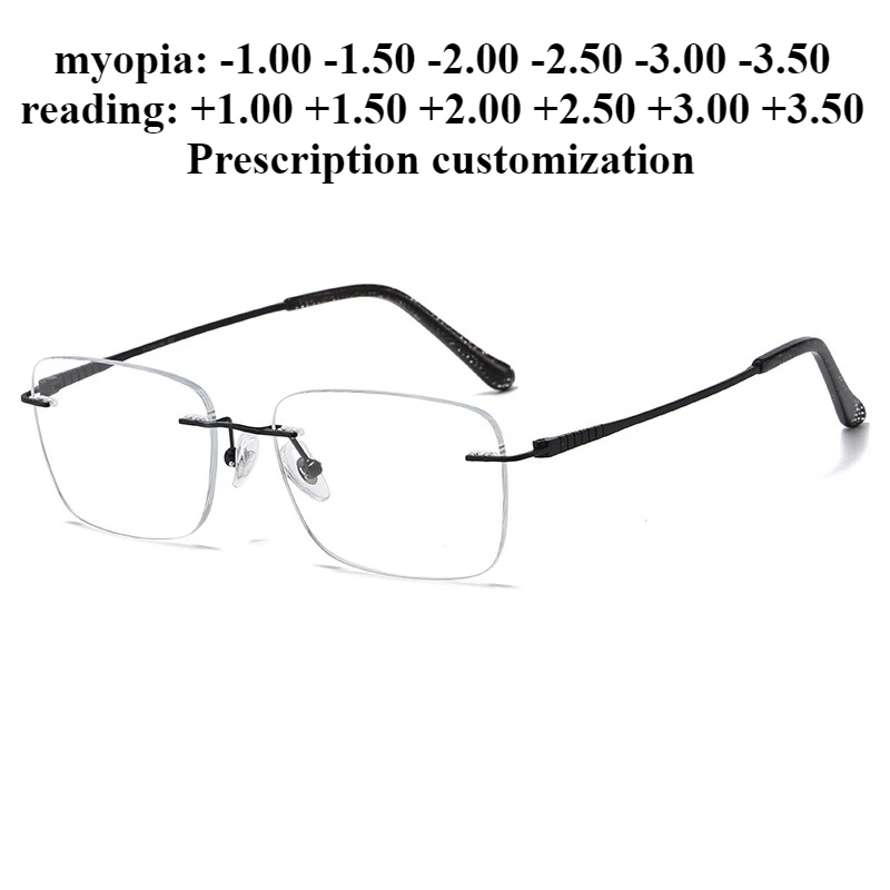 56 мм новые сверхлегкие безрамные очки для близорукости из чистого титана, мужские очки для чтения с защитой от синего света
56 мм новые сверхлегкие безрамные очки для близорукости из чистого титана, мужские очки для чтения с защитой от синего света