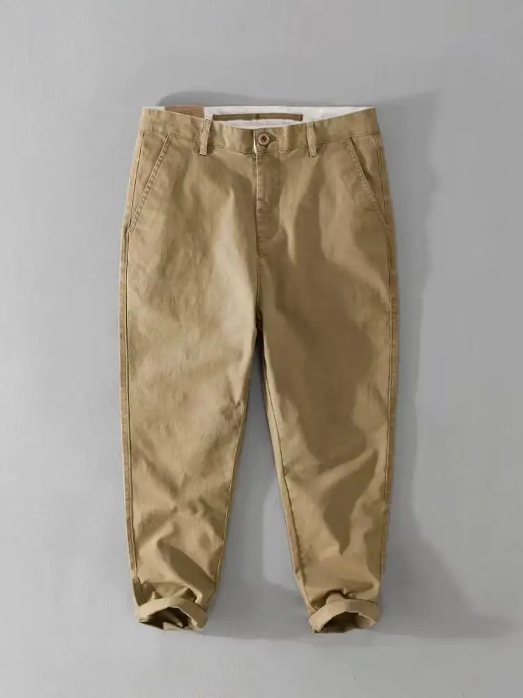 New Cotton Casual Pants Men's Nine-Piece Cone-Shaped Pure Color Straight Leg Jeans Spring Autumn Seasonal Fashionable Versatile
New Cotton Casual Pants Men's Nine-Piece Cone-Shaped Pure Color Straight Leg Jeans Spring Autumn Seasonal Fashionable Versatile