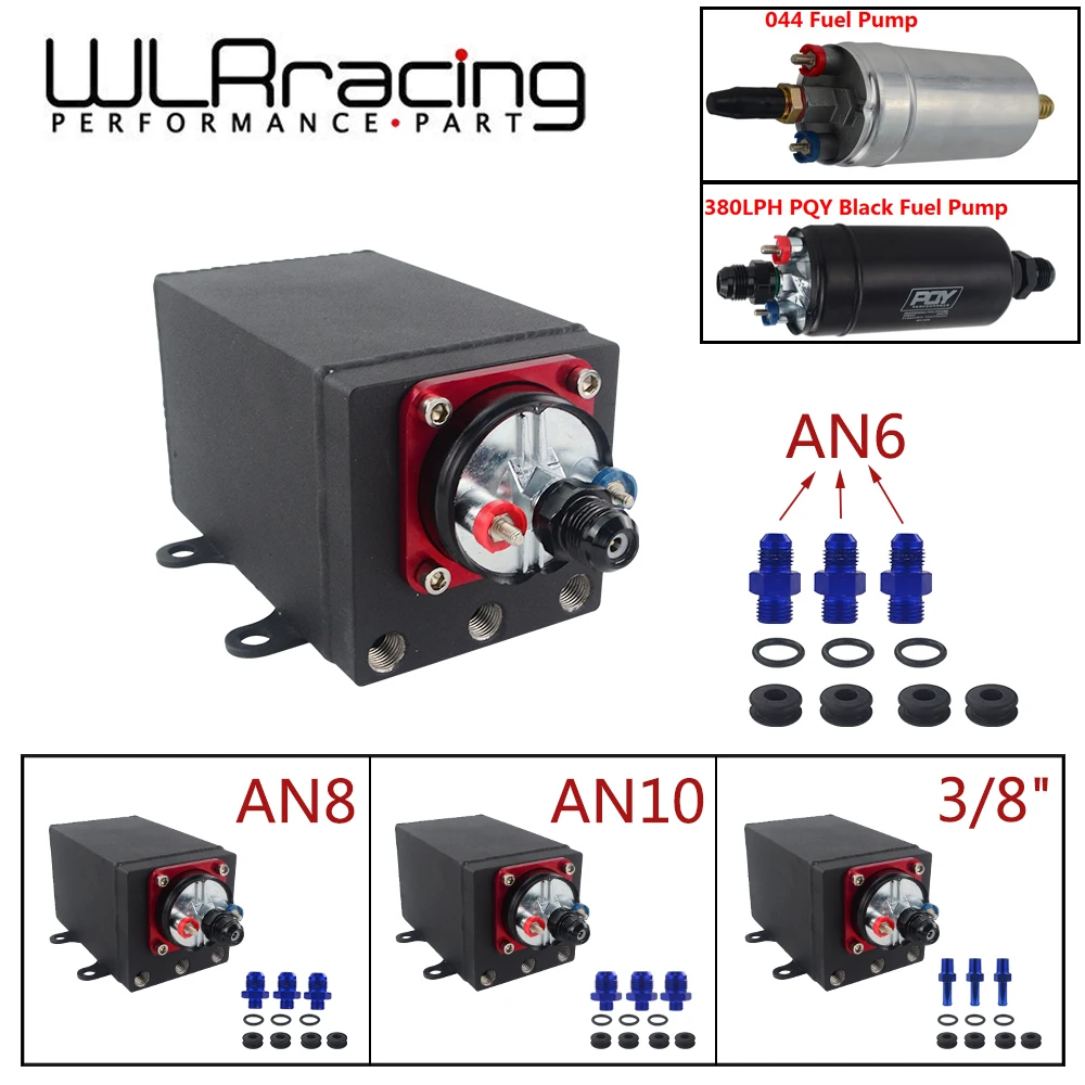 60mm Port Fuel Pump Surge Tank Oil Catch Can with 044 Fuel Pump or 380 LPH Black PQY Fuel Pump AN6 AN8 AN10 Fitting
60mm Port Fuel Pump Surge Tank Oil Catch Can with 044 Fuel Pump or 380 LPH Black PQY Fuel Pump AN6 AN8 AN10 Fitting