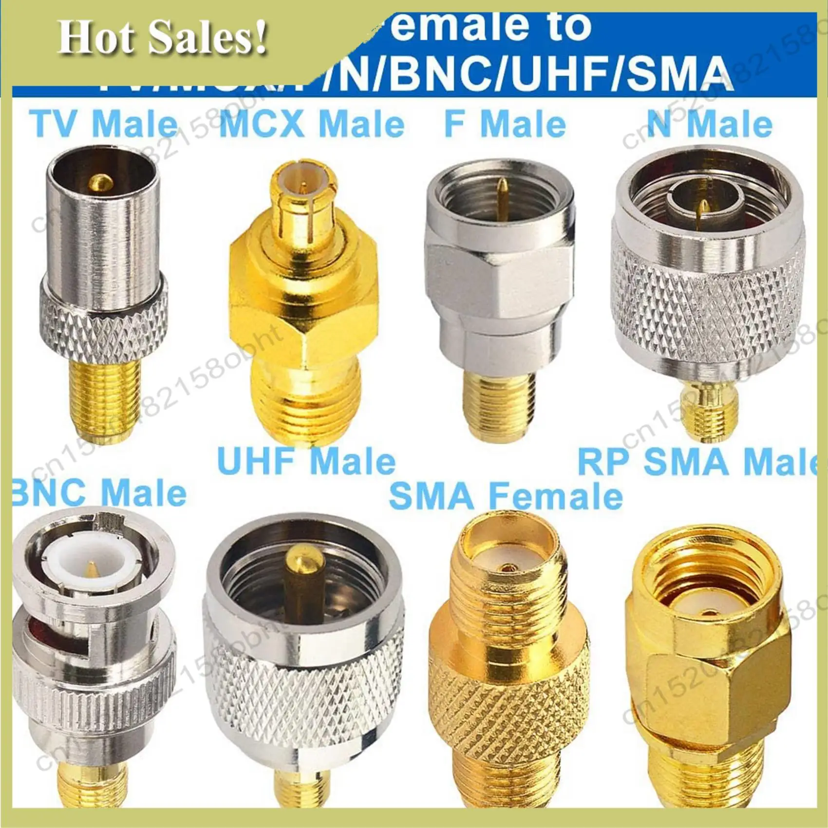 -PQWN 16 Type SMA Connectors SMA Adapter Kits SMA To MCX/TV/F/N/BNC/UHF/RP-SMA Straight Type Nickel Gold Plated Test Connector
-PQWN 16 Type SMA Connectors SMA Adapter Kits SMA To MCX/TV/F/N/BNC/UHF/RP-SMA Straight Type Nickel Gold Plated Test Connector