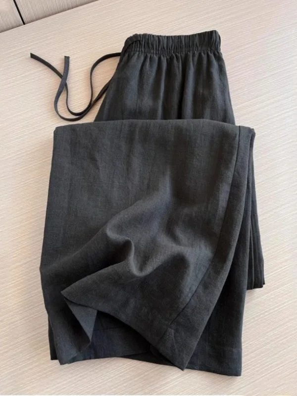 Summer 2026 New Style Women's plus Size Cotton Linen Wide Leg Pants Drawstring Elastic Waist Casual Loose Fit Trousers
Summer 2026 New Style Women's plus Size Cotton Linen Wide Leg Pants Drawstring Elastic Waist Casual Loose Fit Trousers