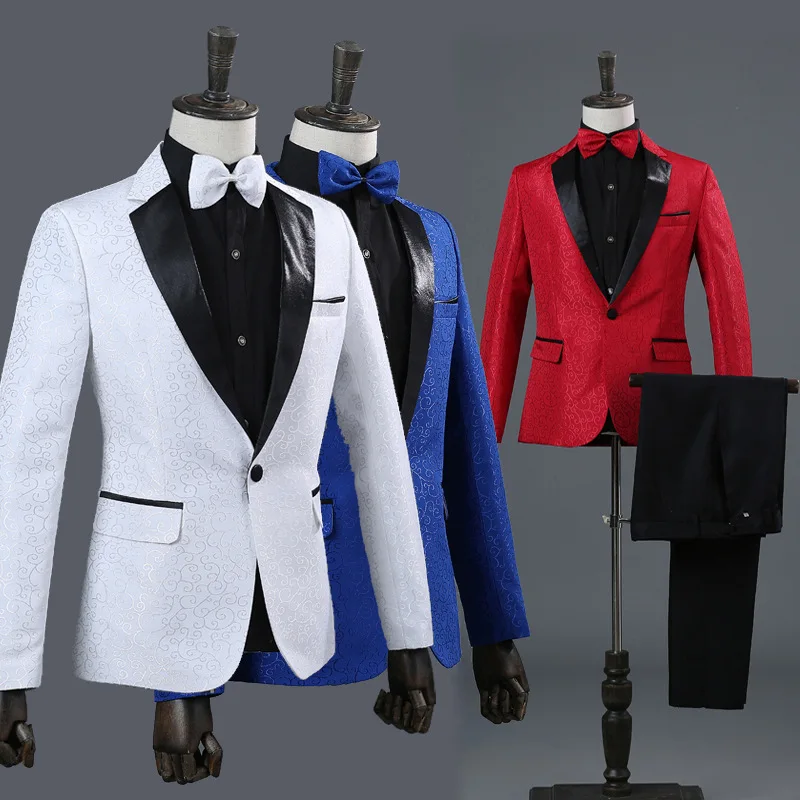 Suits for Men Gown Stage Costumes Photograph Red White Blue Preside Singer Nightclub Suits Mens Suits 2 Piece
Suits for Men Gown Stage Costumes Photograph Red White Blue Preside Singer Nightclub Suits Mens Suits 2 Piece