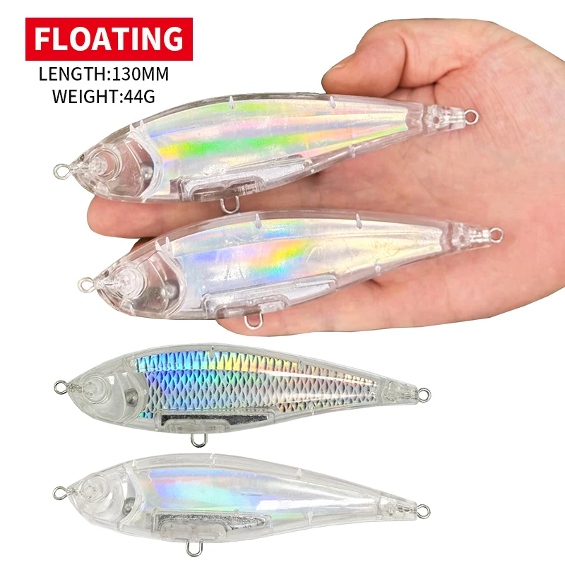10pcs Unpainted Lure Blanks 130mm 44g Floating Fishing Twitchbait Transparent DIY Pencil Artificial Hard Bait 9157
10pcs Unpainted Lure Blanks 130mm 44g Floating Fishing Twitchbait Transparent DIY Pencil Artificial Hard Bait 9157