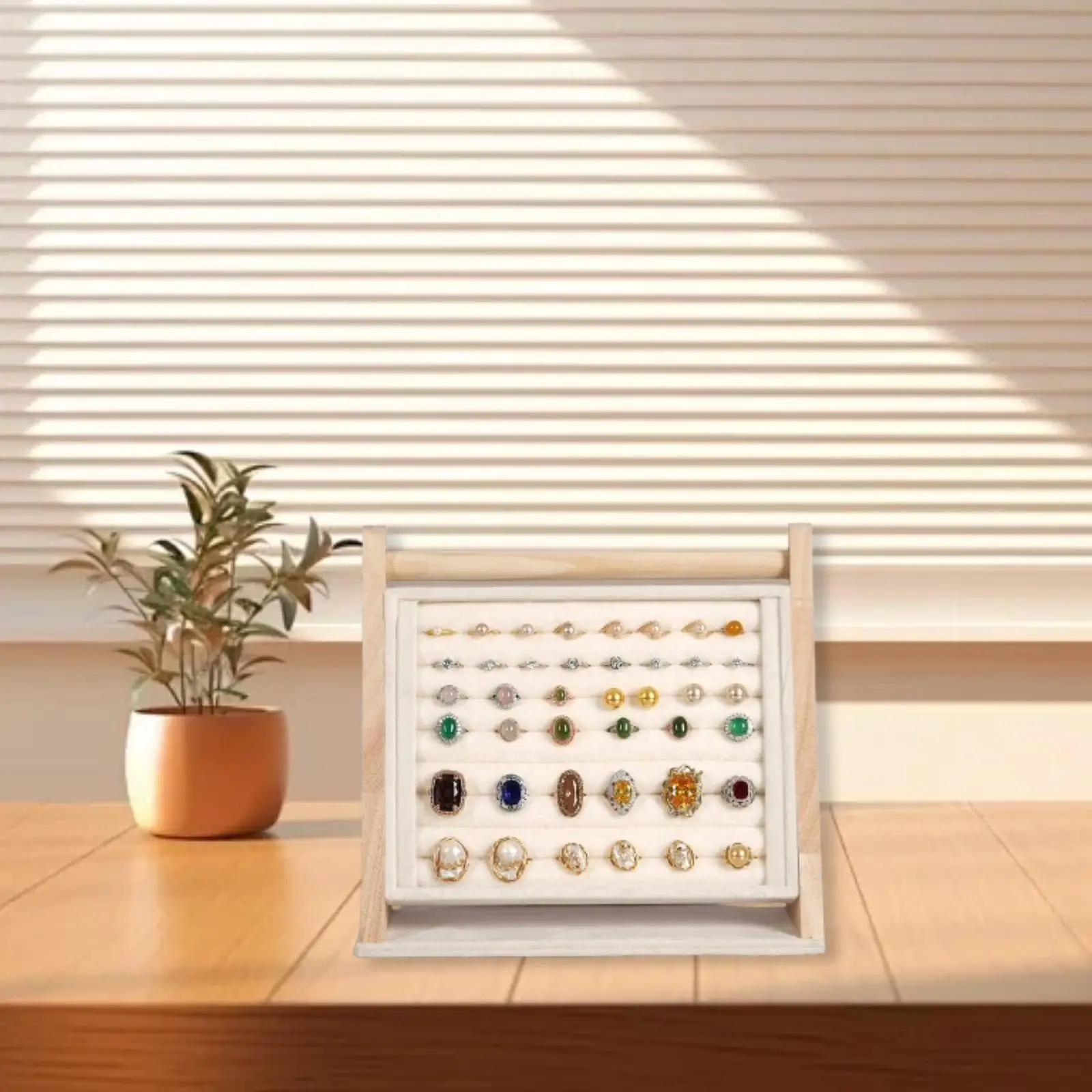 Rings Display Stand Large Capacity Wood for Ear Studs for Selling Store
Rings Display Stand Large Capacity Wood for Ear Studs for Selling Store