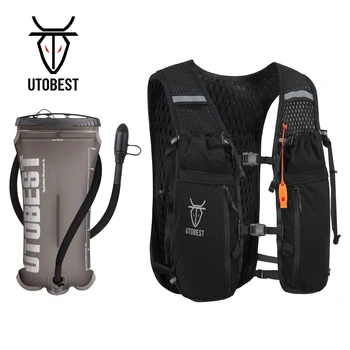 UTOBEST 트레일 러닝 배낭, 10L 초경량 수분 공급 조끼, 2L 물 주머니 포함, 야외 하이킹 사이클링 마라톤