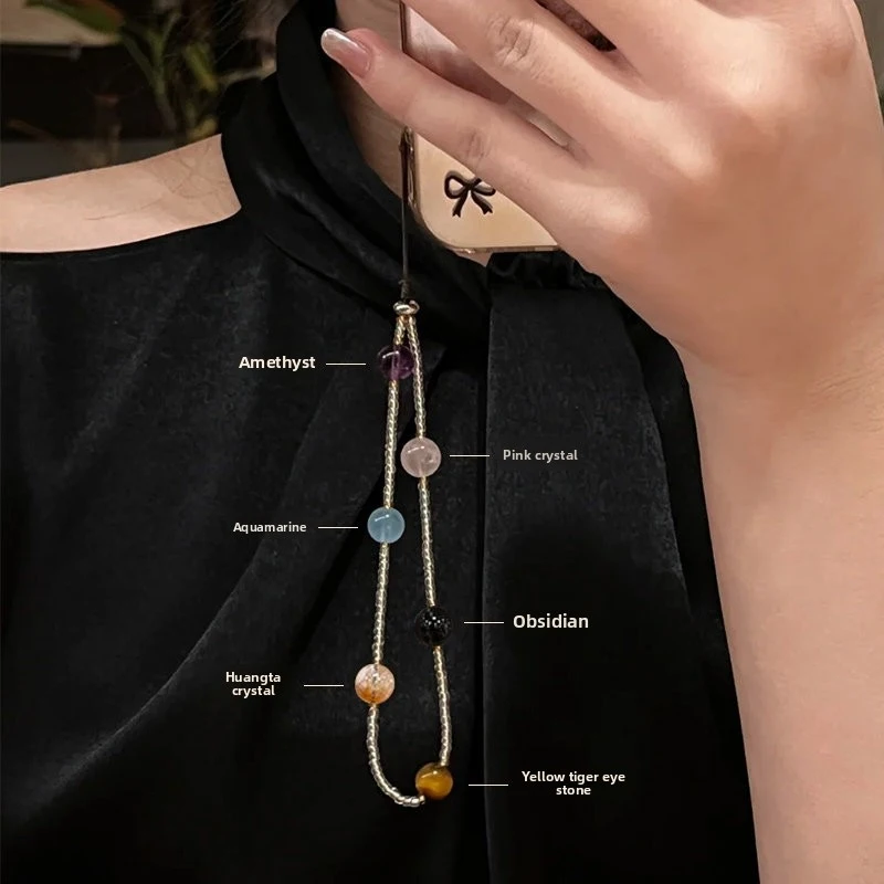 New crystal phone chain for career success and love, all-purpose good luck charm, exquisite beaded phone lanyard accessory
New crystal phone chain for career success and love, all-purpose good luck charm, exquisite beaded phone lanyard accessory