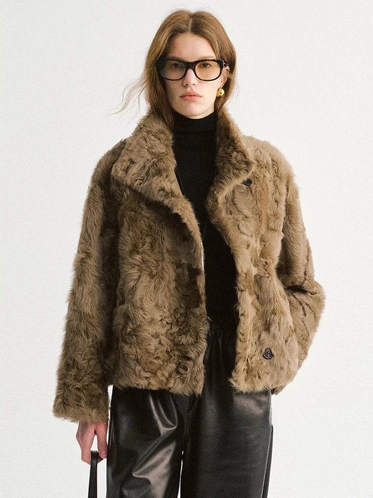 High-end Luxury Natural Lamb Fur Plush Jacket for Women Simple Stand Collar Short Winter Genuine Leather Real Fur Shearling Coat
High-end Luxury Natural Lamb Fur Plush Jacket for Women Simple Stand Collar Short Winter Genuine Leather Real Fur Shearling Coat