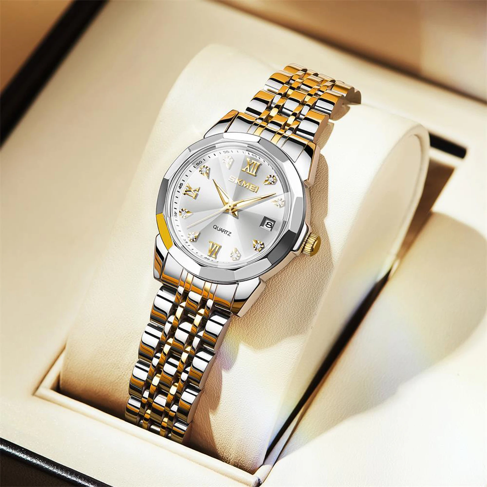 Наручные кварцевые часы SKMEI 7070, многофункциональные, для деловых мужчин и женщин, модные, водонепроницаемые (3ATM), повседневные, со стразами на циферблате
Наручные кварцевые часы SKMEI 7070, многофункциональные, для деловых мужчин и женщин, модные, водонепроницаемые (3ATM), повседневные, со стразами на циферблате