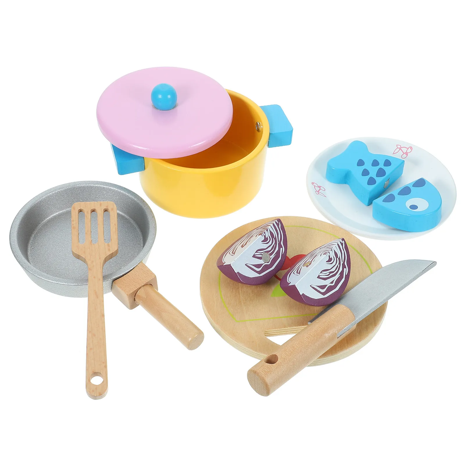 1Set Wooden Cookware Playset Pretend Play Kitchen Cooking Set Interactive Role Play Educational Simulation Children Gift
1Set Wooden Cookware Playset Pretend Play Kitchen Cooking Set Interactive Role Play Educational Simulation Children Gift