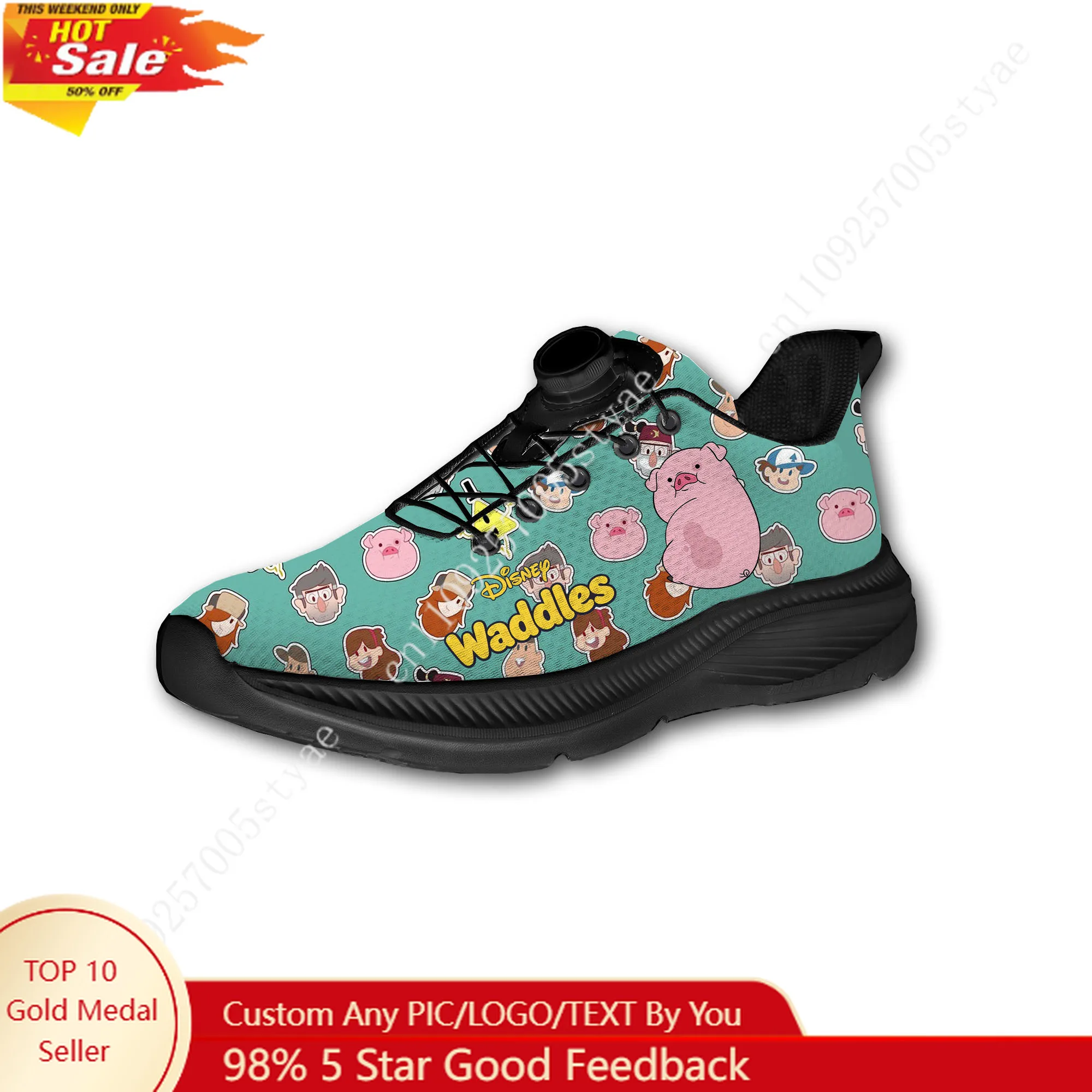 Waddles Pig Sport Shoes Custom Men Woman Rotating Button No Tie Shoes Design Photo Logo Text Soft Sneakers Unisex Holiday Gifts
Waddles Pig Sport Shoes Custom Men Woman Rotating Button No Tie Shoes Design Photo Logo Text Soft Sneakers Unisex Holiday Gifts
