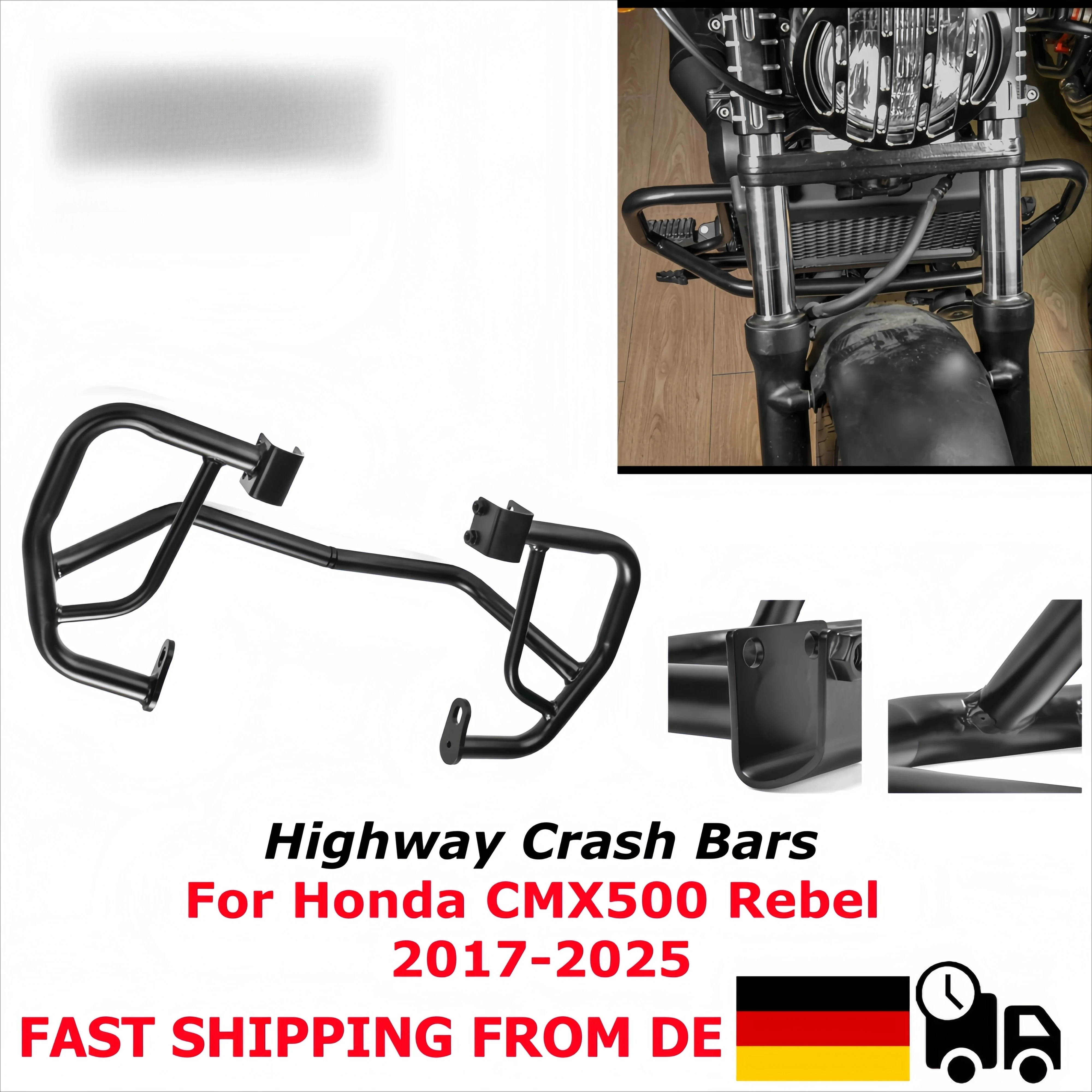WOLFLINE Crash Bars for Honda CMX500 Engine Guard Crash Bars for Rebel CMX 500 Highway Frame Bumper Protection 2017-2025
WOLFLINE Crash Bars for Honda CMX500 Engine Guard Crash Bars for Rebel CMX 500 Highway Frame Bumper Protection 2017-2025