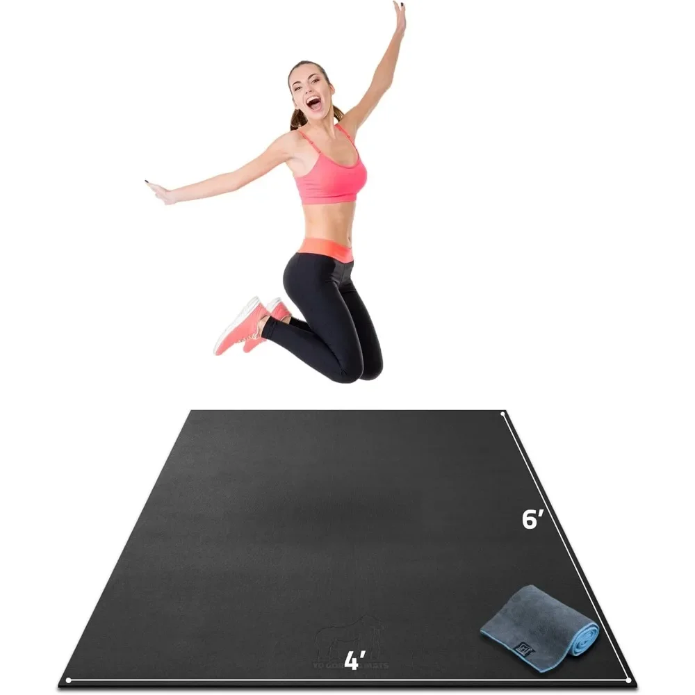 Extra Large Exercise Mat 6x4 to 10x4 1 4 Inch Thick Non Slip Durable Home Gym Flooring Yoga Fitness Weight Lifting
Extra Large Exercise Mat 6x4 to 10x4 1 4 Inch Thick Non Slip Durable Home Gym Flooring Yoga Fitness Weight Lifting