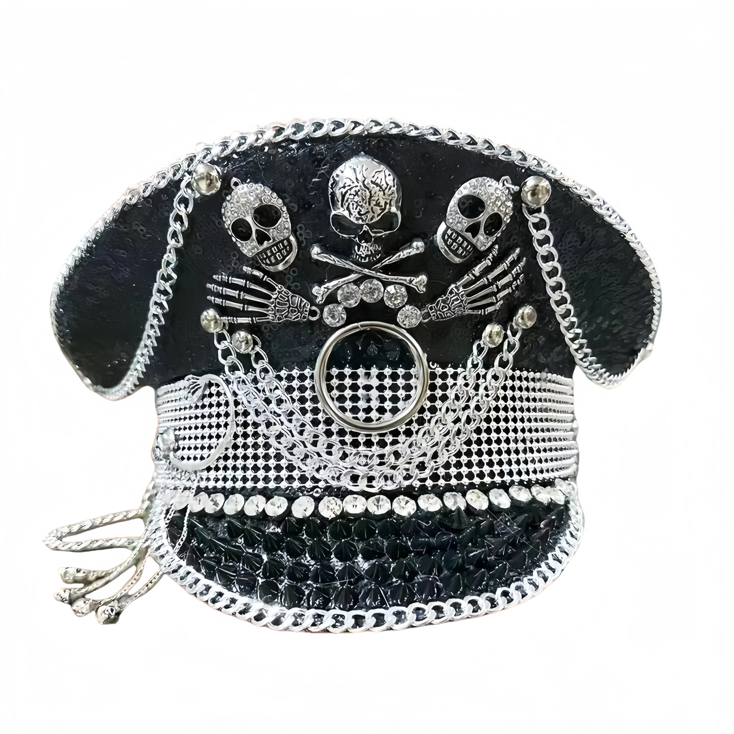 Шляпа капитана в стиле стимпанк со стразами для карнавала, Марди Гра, винтажные военные аксессуары и головные уборы для мужчин и женщин
Шляпа капитана в стиле стимпанк со стразами для карнавала, Марди Гра, винтажные военные аксессуары и головные уборы для мужчин и женщин