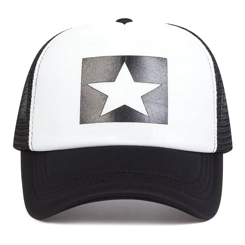 European and American pentagram letter printing sponge baseball hat truck driver mesh hat summer mesh cap
European and American pentagram letter printing sponge baseball hat truck driver mesh hat summer mesh cap