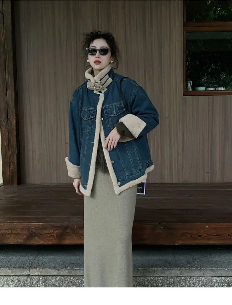 Джинсовые пальто, длинные меховые плюшевые женские осенние облегающие новые китайские минималистичные теплые куртки с защитой от запаха для поездок на работу
Джинсовые пальто, длинные меховые плюшевые женские осенние облегающие новые китайские минималистичные теплые куртки с защитой от запаха для поездок на работу