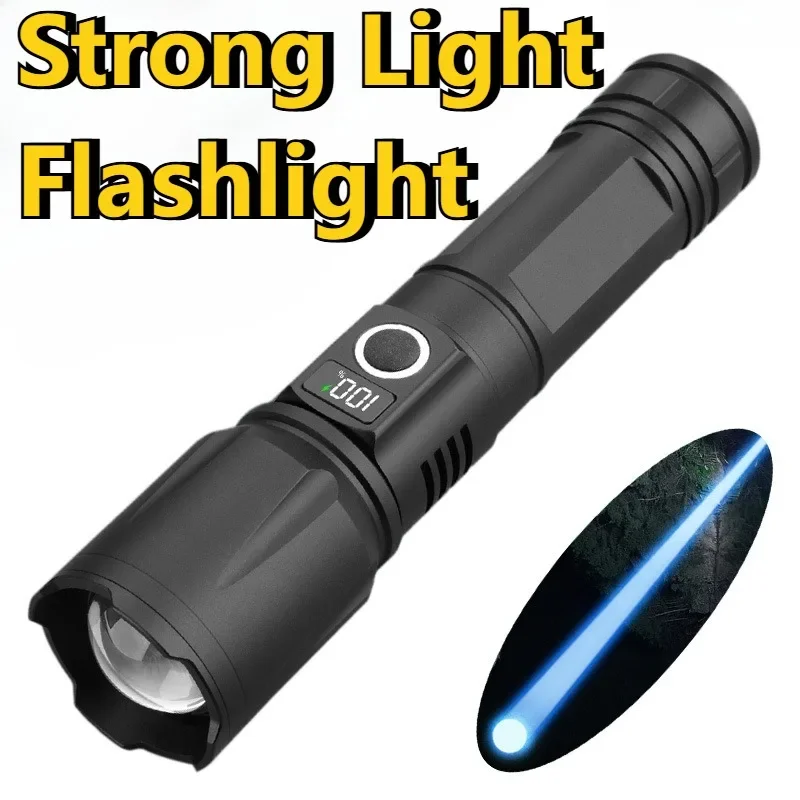 Powerful LED White Laser Flashlight Type-C Rechargeable Zoomable Long Shot Digital Display Torch for Outdoor Camping
Powerful LED White Laser Flashlight Type-C Rechargeable Zoomable Long Shot Digital Display Torch for Outdoor Camping