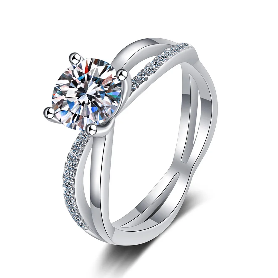 LioraGem Women's Four-Prong Corss Openwork Diamond-studded Ring, 1-Carat Moissanite Engagement Ring Platinum PT950 Stamp
LioraGem Women's Four-Prong Corss Openwork Diamond-studded Ring, 1-Carat Moissanite Engagement Ring Platinum PT950 Stamp