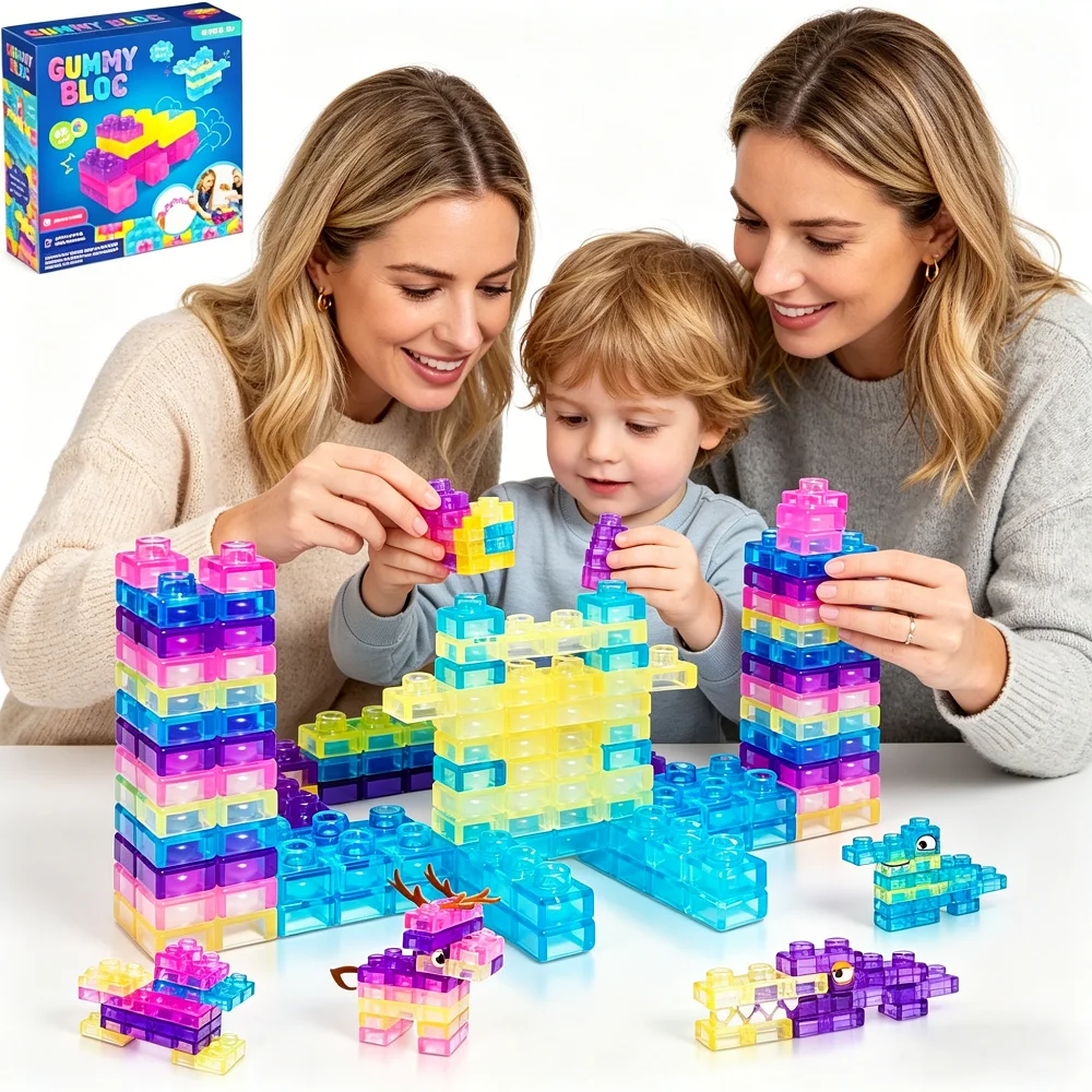 40PCS Magic Gummy Bloc Soft Building Blocks Kids Sensory Toy Ultra-Soft Safe Stacking Interlocking Blocks for Toddlers 3+ Squish
40PCS Magic Gummy Bloc Soft Building Blocks Kids Sensory Toy Ultra-Soft Safe Stacking Interlocking Blocks for Toddlers 3+ Squish