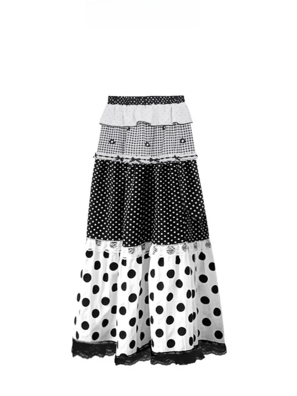 Original Design Long Bla And White Polka Dot Skirt High Waist A-Line Ci Commute Sle for Young Girls by Tagkita
Original Design Long Bla And White Polka Dot Skirt High Waist A-Line Ci Commute Sle for Young Girls by Tagkita