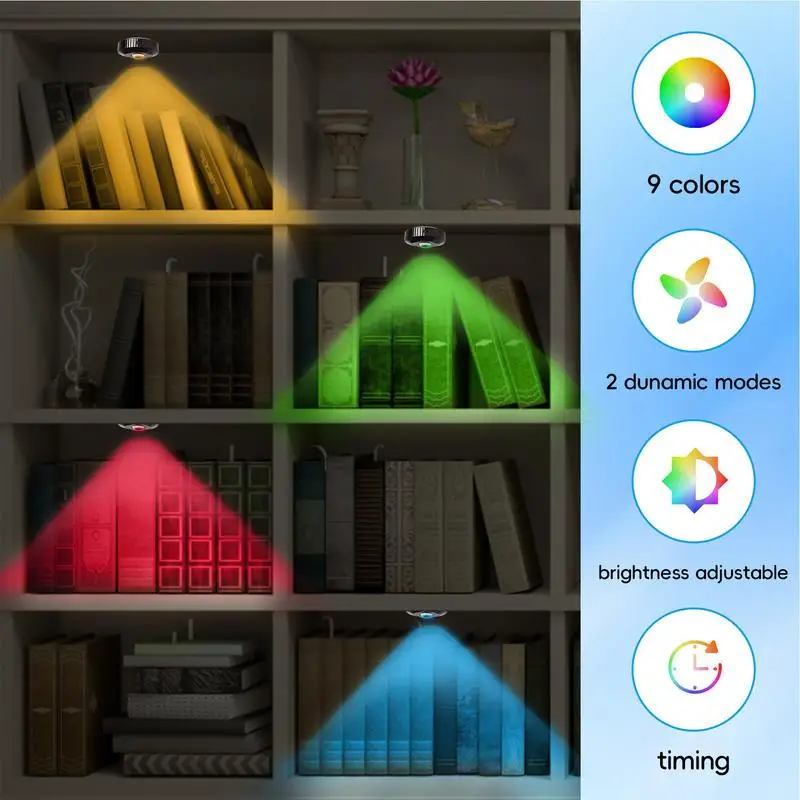 Dimmable Push Lights USB Charging Closet Mood Light 3X Colorful Nightlight Colorful With Remote Control For Cabinet Counter
Dimmable Push Lights USB Charging Closet Mood Light 3X Colorful Nightlight Colorful With Remote Control For Cabinet Counter