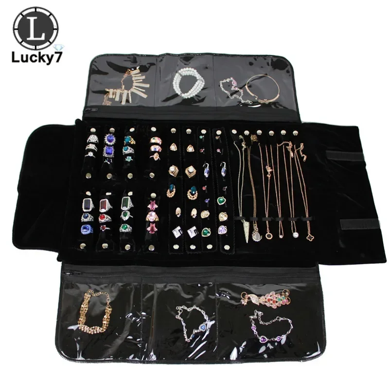Portable Black Velvet Jewelry Roll Storage Bag Ring Pouch Pendant Necklace Folding Travel Organizer Earrings Case Box Zipper Bag
Portable Black Velvet Jewelry Roll Storage Bag Ring Pouch Pendant Necklace Folding Travel Organizer Earrings Case Box Zipper Bag
