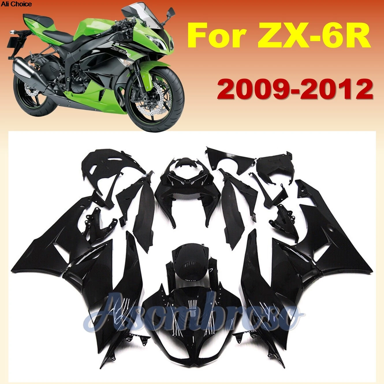 Custom Fairing Kit For Ninja ZX 6R 2009 2010 2011 2012 ZX-6R 636 ZX636 ZX6R 09-12 Motorbike All Black Body set
Custom Fairing Kit For Ninja ZX 6R 2009 2010 2011 2012 ZX-6R 636 ZX636 ZX6R 09-12 Motorbike All Black Body set