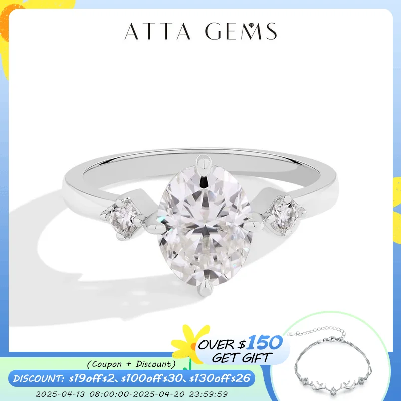 ATTAGEMS Oval Cut 2.0CT Moissanite Rings for Women 9*7mm D VVS1 Lab Diamond S925 Silver 18K Gold Plated Engagement Wedding Gift
ATTAGEMS Oval Cut 2.0CT Moissanite Rings for Women 9*7mm D VVS1 Lab Diamond S925 Silver 18K Gold Plated Engagement Wedding Gift