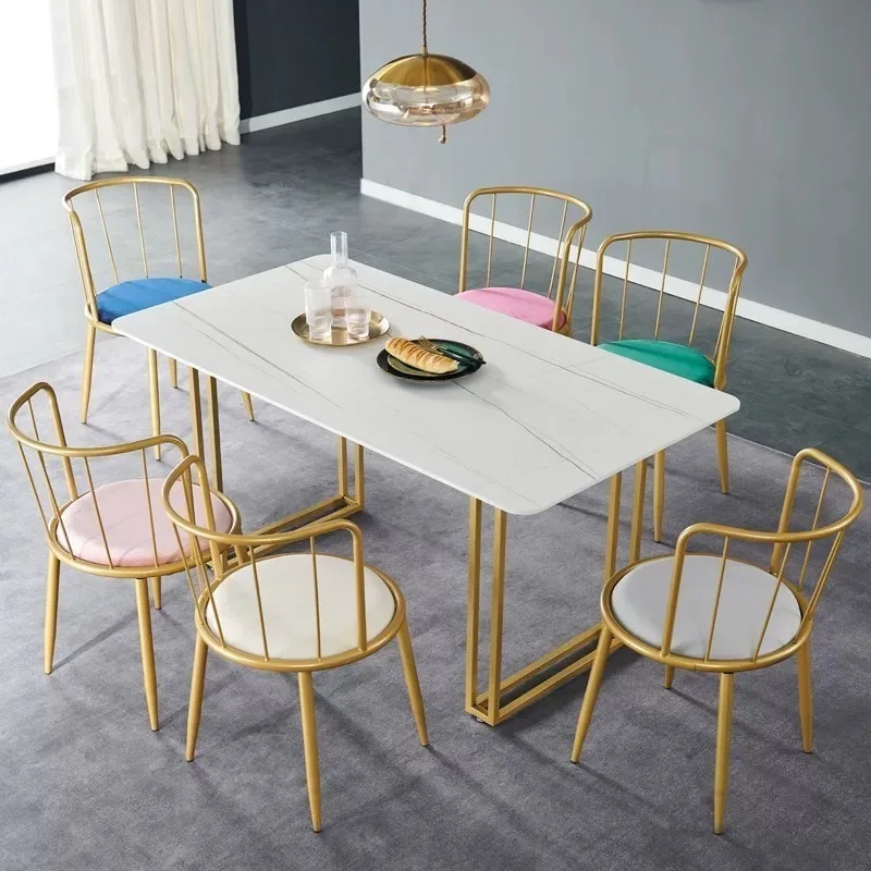 Modern simple marble dining computer hotel restaurant rectangular dining table and chair
Modern simple marble dining computer hotel restaurant rectangular dining table and chair