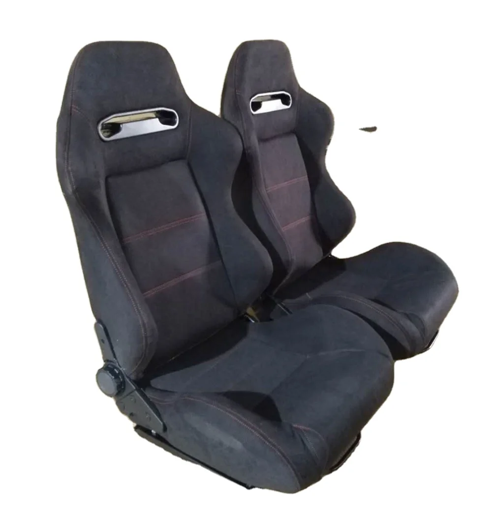 Universal New Pair Fabric Material Red Stitch Car Racing Seats 1035 With Double Slider
Universal New Pair Fabric Material Red Stitch Car Racing Seats 1035 With Double Slider