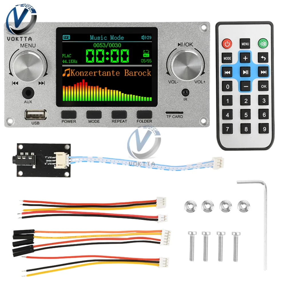 DC 4.5-5.0V Lossless Audio Decoding Board Module 2.8 Inch TFT Color Screen I2S Digital Audio Output Player DIY Electronic Kit
DC 4.5-5.0V Lossless Audio Decoding Board Module 2.8 Inch TFT Color Screen I2S Digital Audio Output Player DIY Electronic Kit
