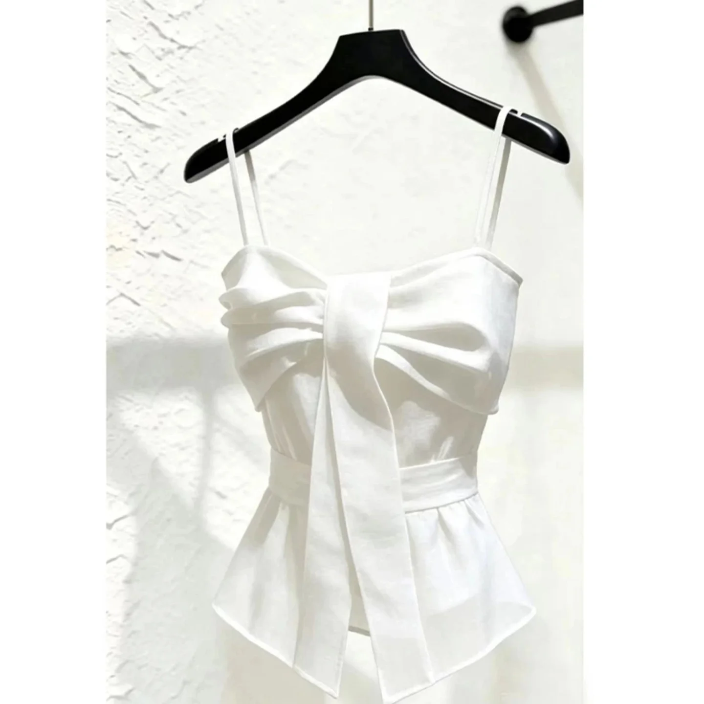 Chao Level Recommendation! American Hot Girl Knot Waist Cinch Strap Women's Summer Shoulder Bared White Top
Chao Level Recommendation! American Hot Girl Knot Waist Cinch Strap Women's Summer Shoulder Bared White Top